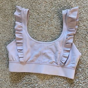 FP Movement Ruffle Me Up Bra Top, size Medium, color lavender